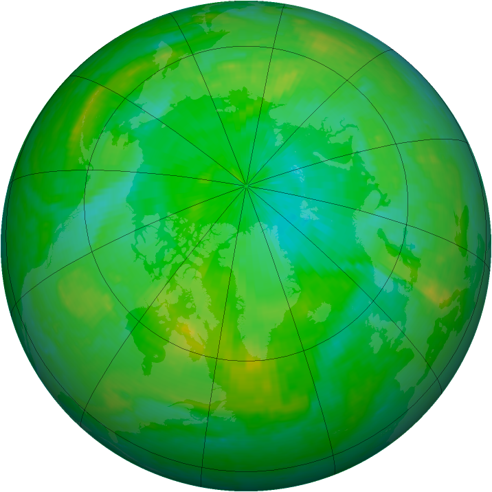 Arctic ozone map for 27 July 2004